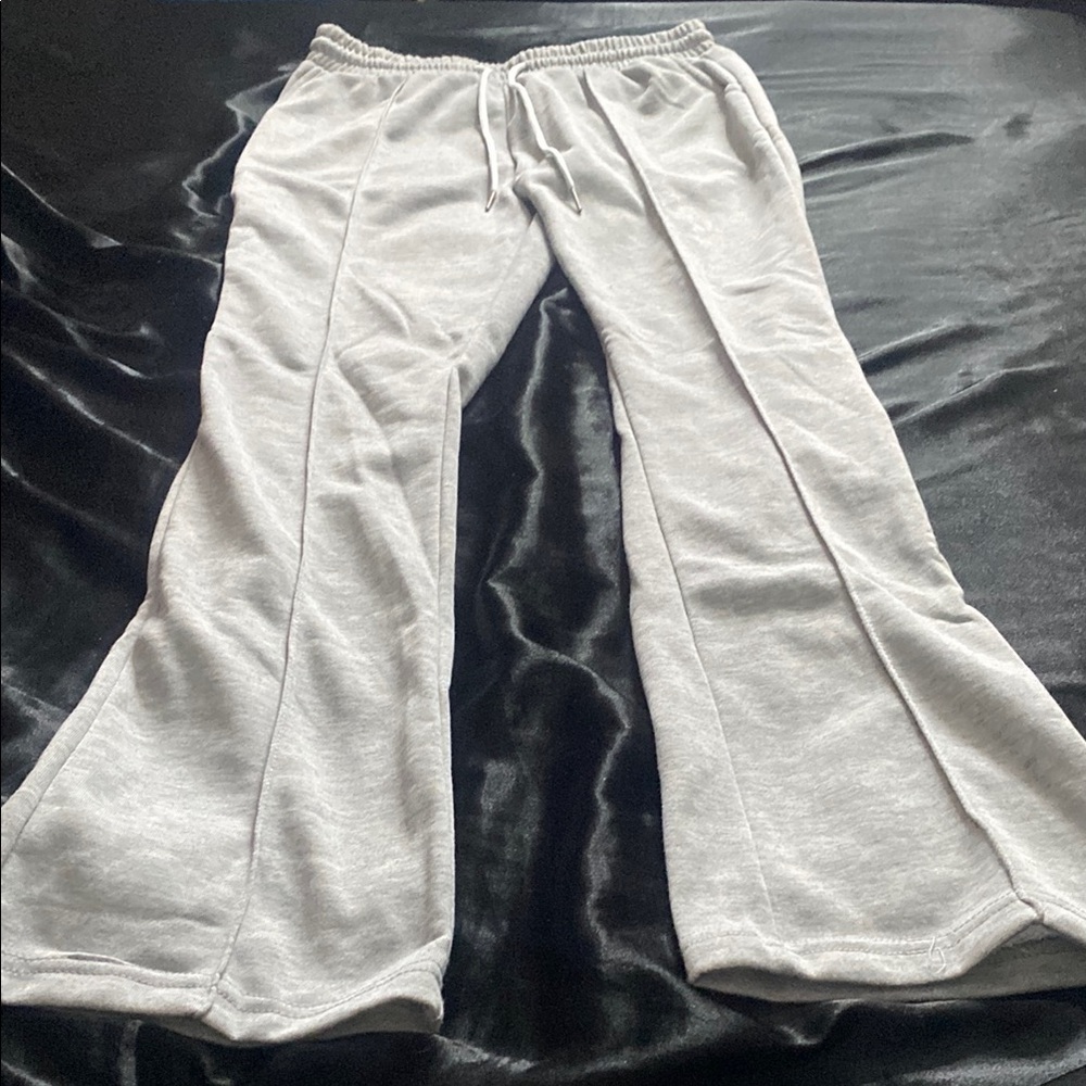 Men's Gray Flared Sweatpants